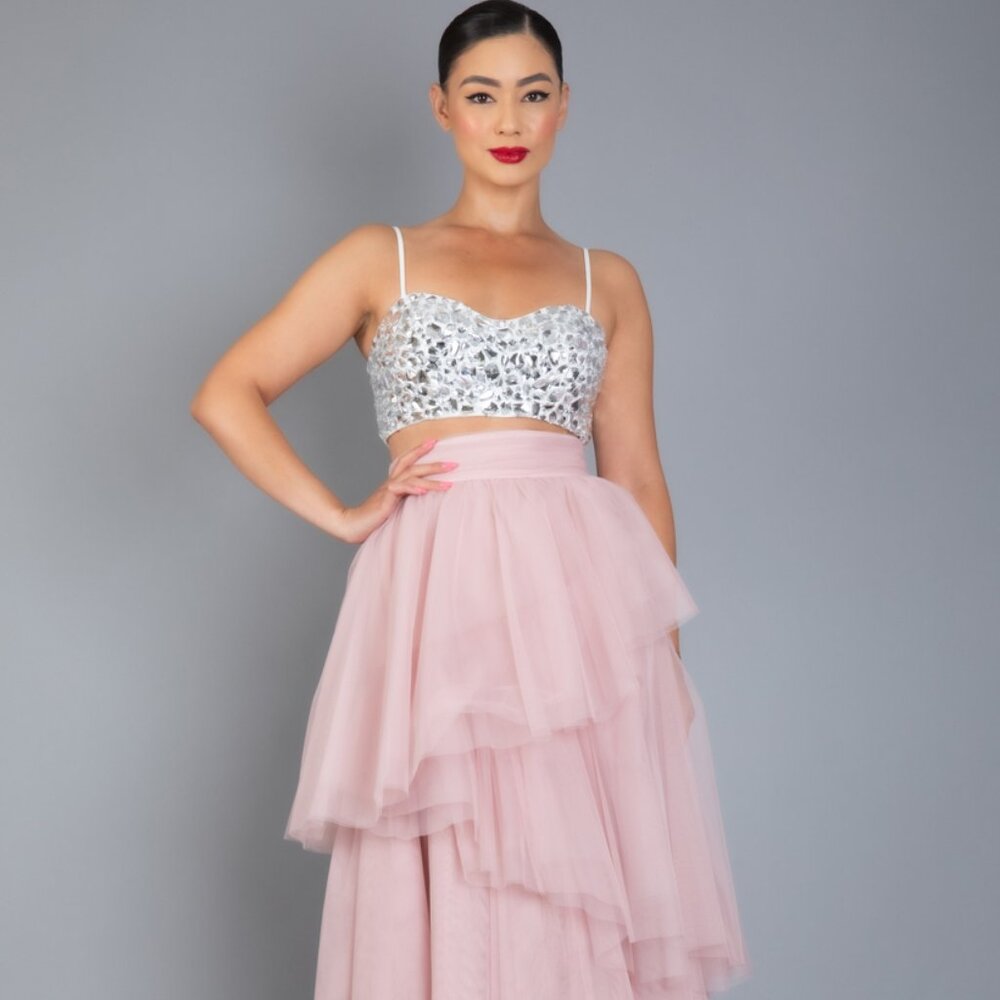 NWT- Tulle Maxi Skirt- Multi Layered